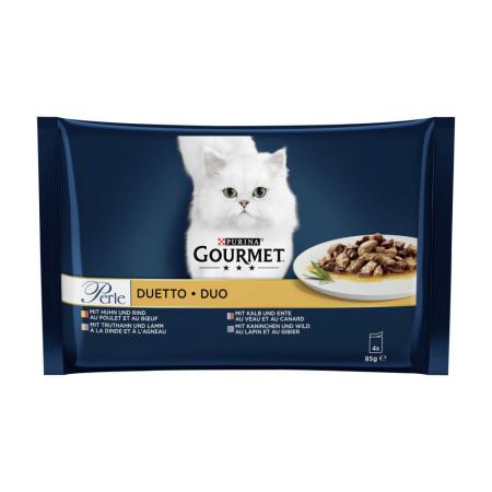 Gourmet Perle Katzennahrung Duetto di Carne, 4x85g