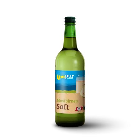 UNIpur Mostbirnen Saft klar EW Glas 1l